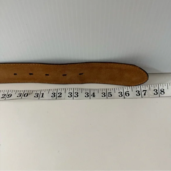 Justin Top Grain Classic Western Leather Belt 53709 Brown Sz 32 Removable Buckle - Picture 9 of 12